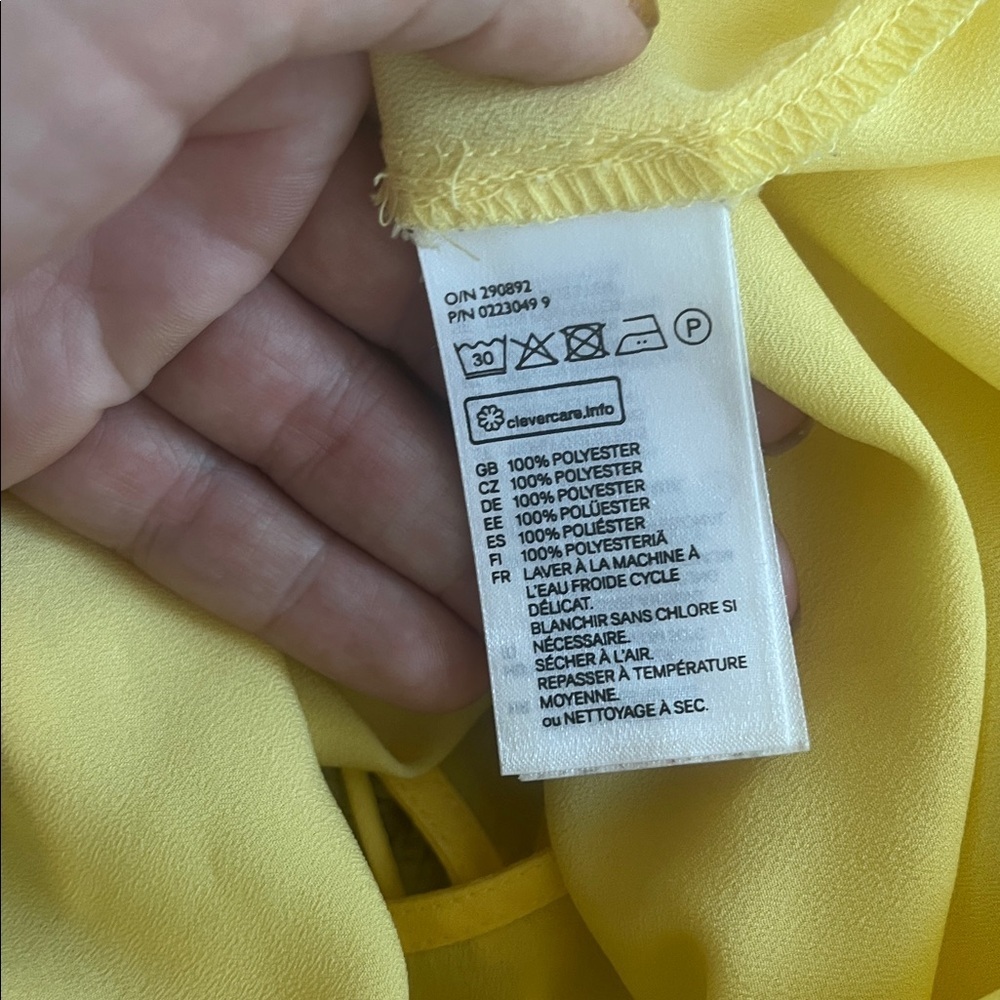 H&M Yellow light weight spaghetti strap Camisole tank Top - Picture 7 of 8